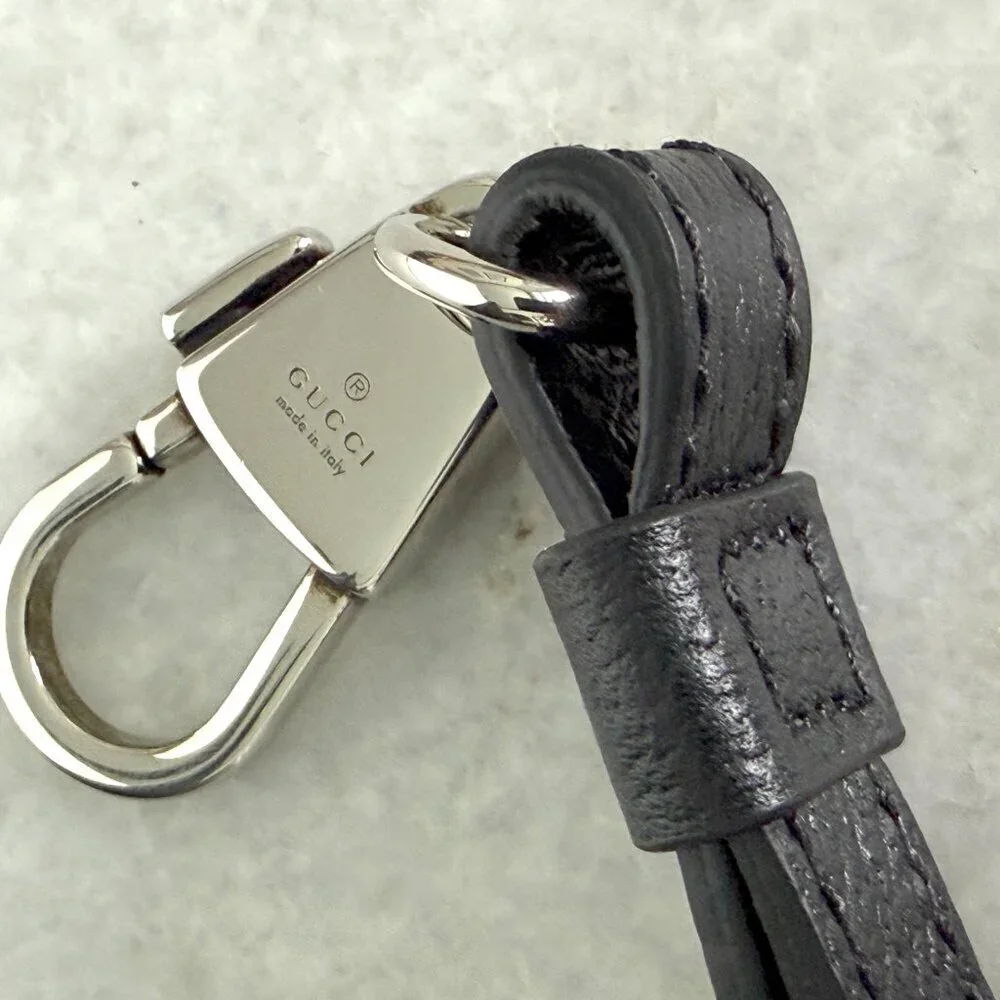 Gucci 735111 Black Saffiano Leather Shoulder Bag Messenger, Unisex, Luxury - Picture 10 of 16